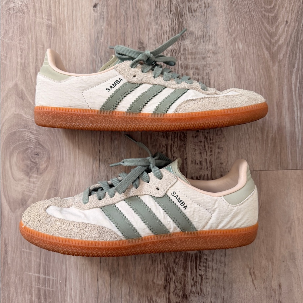adidas Samba Sneakers White Mint with Gum Sole